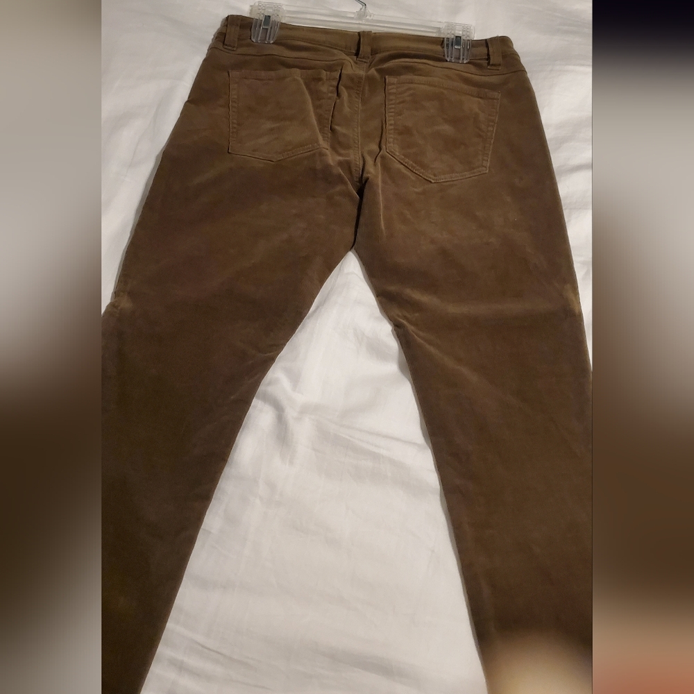 CAbi style #3567 skinny cords, sz 6, olive green